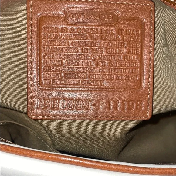 Coach Leather satchel, classic, white,  NWOT - Picture 2 of 12